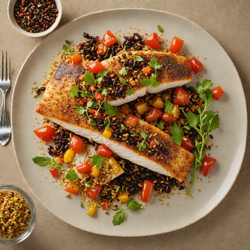Pan-Seared Sea Bass with Olive and Tomato Tapenade
