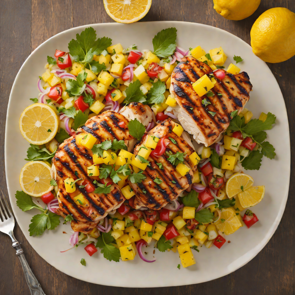 Grilled Citrus-Honey Glazed Chicken with Hawaiian Pineapple Salsa