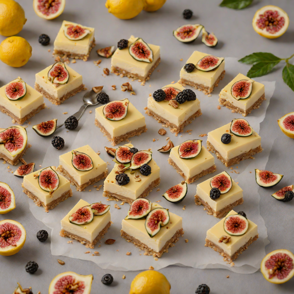 No-Bake Lemon Fig Cheesecake Bars