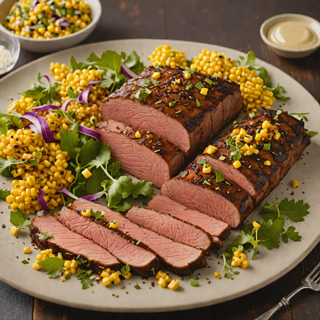 California Smoked Tri-Tip with Charred Corn Salad
