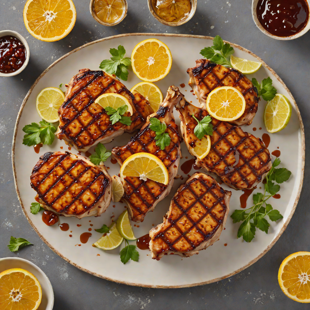 Grilled Citrus-Honey BBQ Pork Chops
