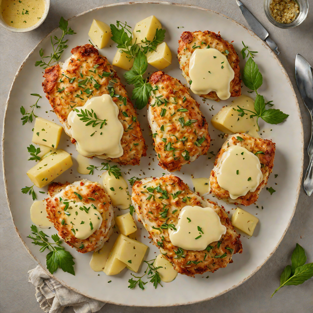 Baked Parmesan-Crusted Chicken with Garlic Herb Butter