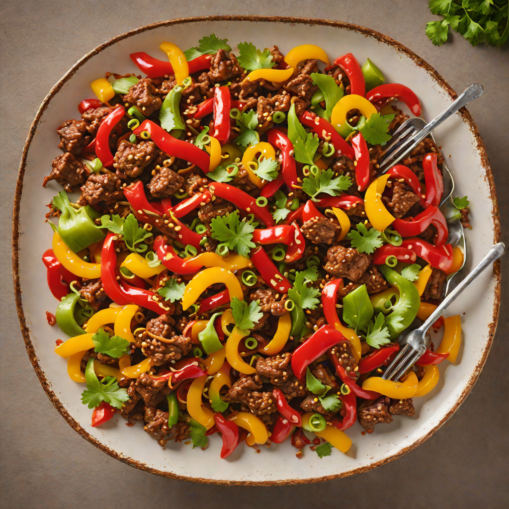 Spicy Chili-Garlic Stir-Fried Beef with Bell Peppers