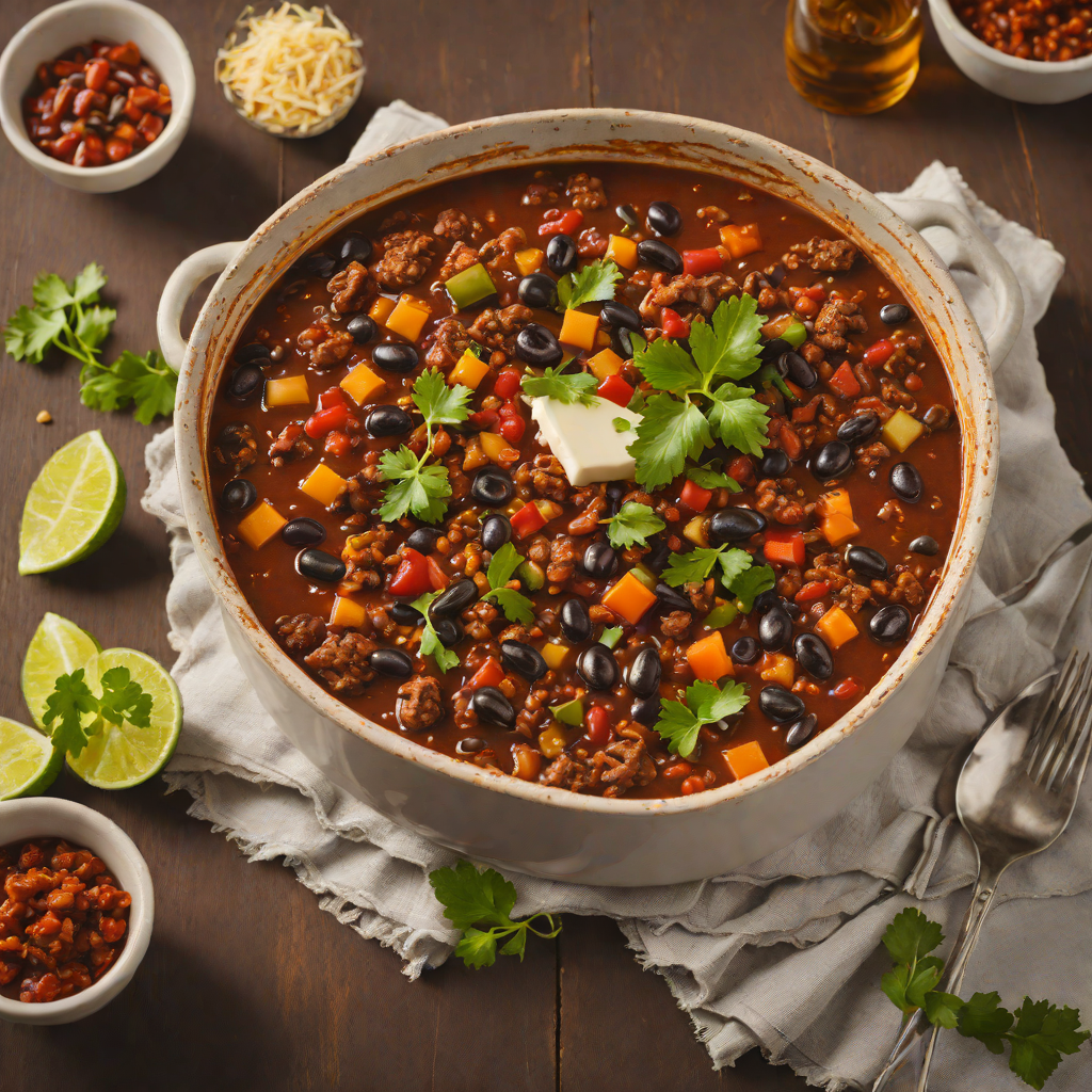 Whiskey-Infused Beef Chili with Smoked Paprika and Black Beans