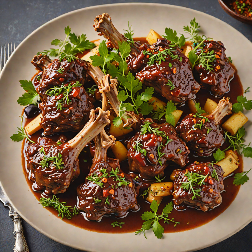 Red Wine-Braised Lamb Shanks with Mediterranean Herbs