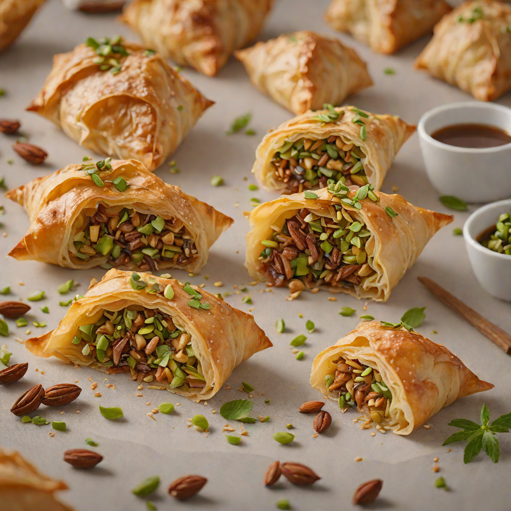 Cinnamon-Spiced Phyllo Puff with Date and Pistachio Filling