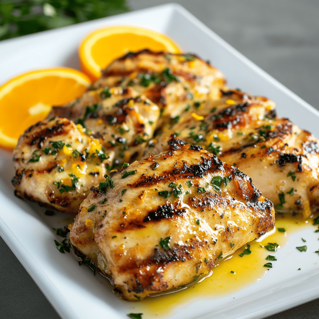 Grilled Citrus-Honey Chicken with Hawaiian Sea Salt