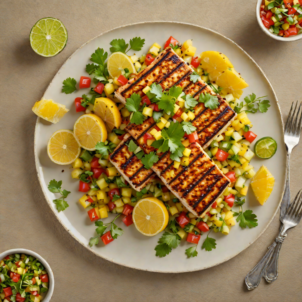 Grilled Citrus-Honey Glazed Mahi Mahi with Pineapple Salsa