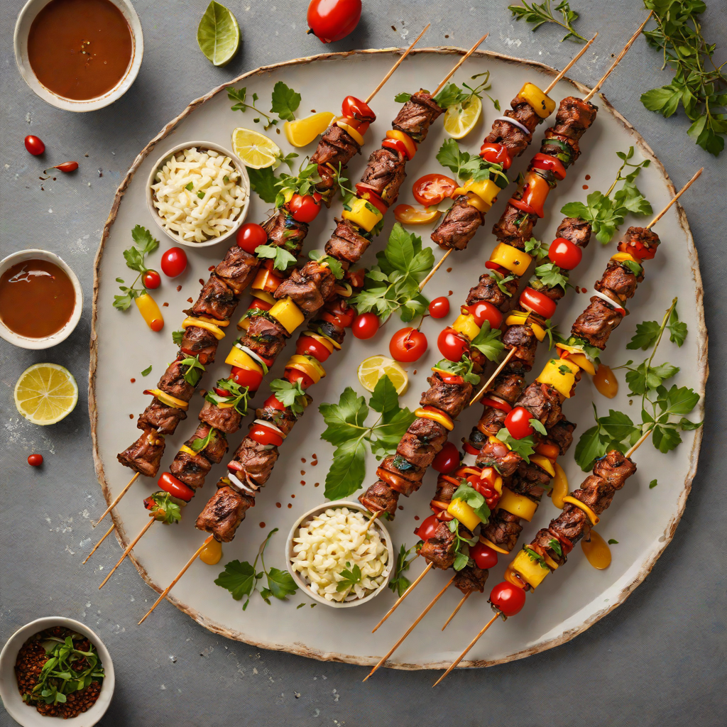 Wattleseed and Quandong Spiced Lamb Skewers