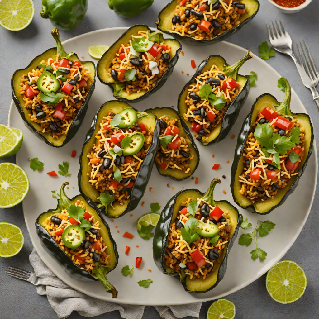 Taco-Stuffed Poblano Peppers with Quinoa and Black Beans