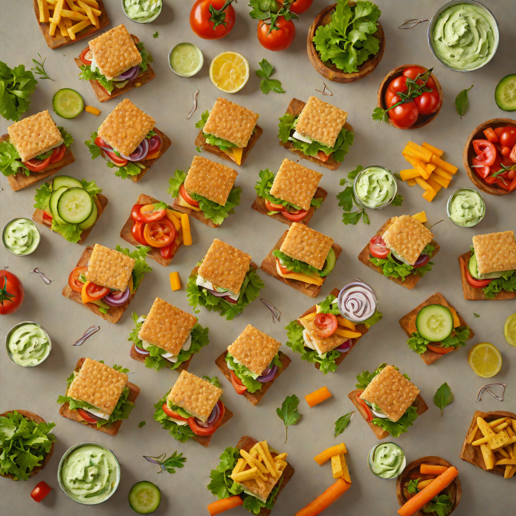 Mini Golf Picnic Sandwiches with Herb Mayo and Crunchy Veggies