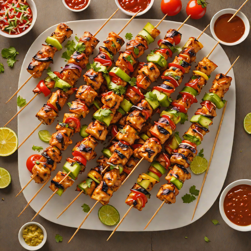 Family Fun Park-Style Grilled Chicken Skewers with Sweet Chili Glaze