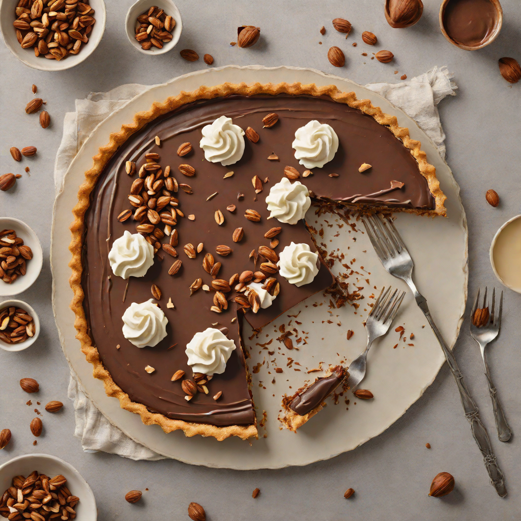 No-Bake Chocolate Hazelnut Tart with Whipped Vanilla Cream