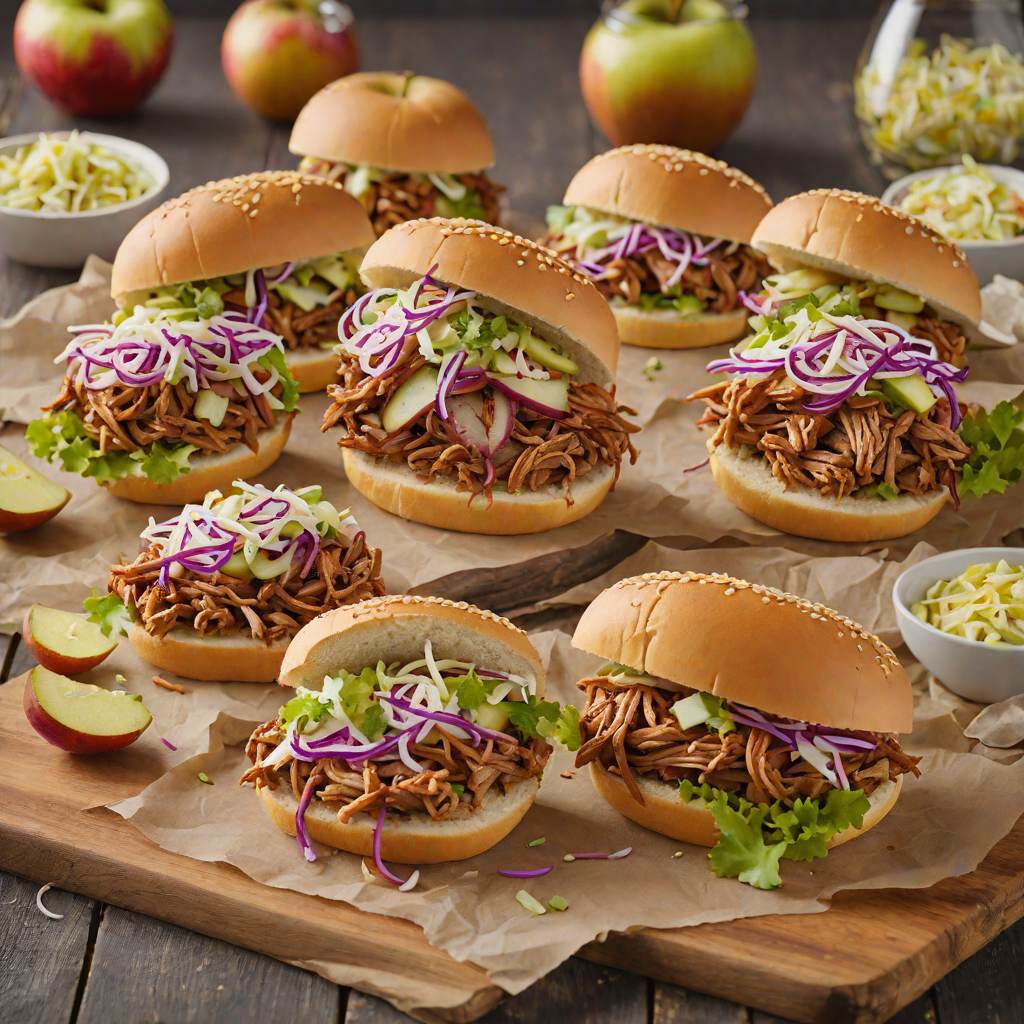 Smoked Applewood Pulled Pork Sandwiches with Tangy Slaw