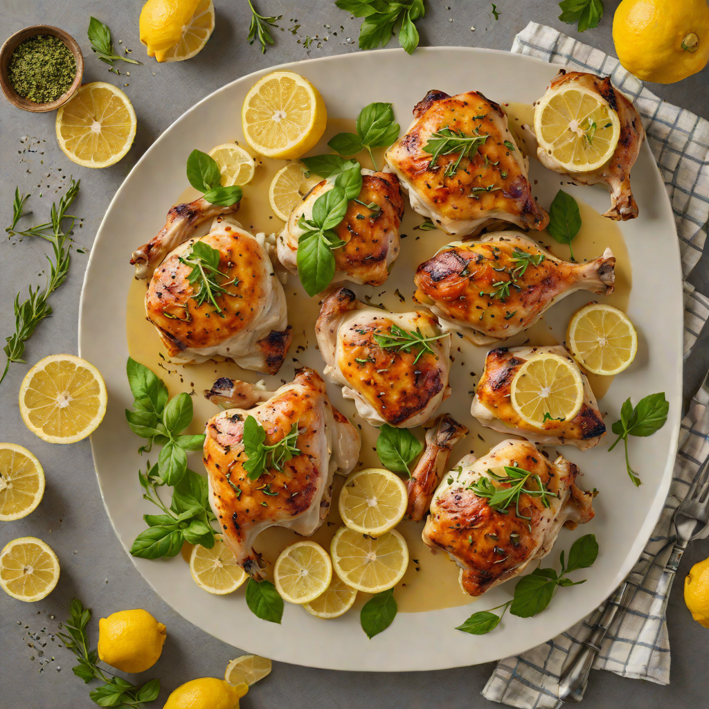 Half-Roasted Lemon and Herb Chicken Thighs