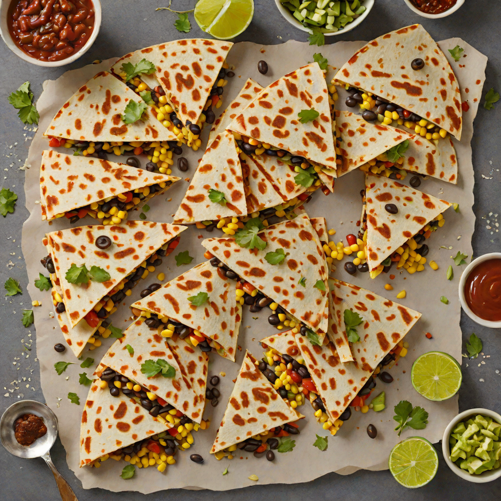 Half-Spiced Black Bean and Corn Quesadillas