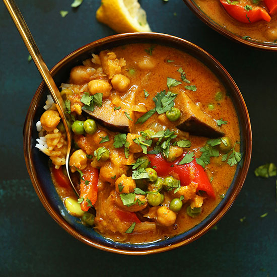 Vegetable Berbere Curry with Coconut and Chickpeas