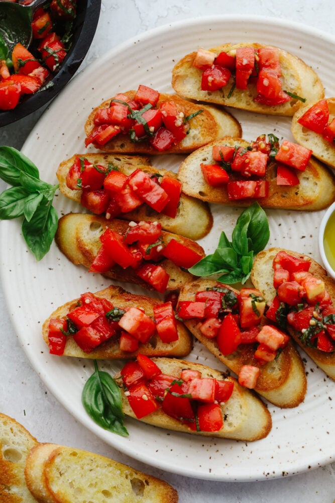 Rustic Italian Crostini with Roasted Tomato and Basil