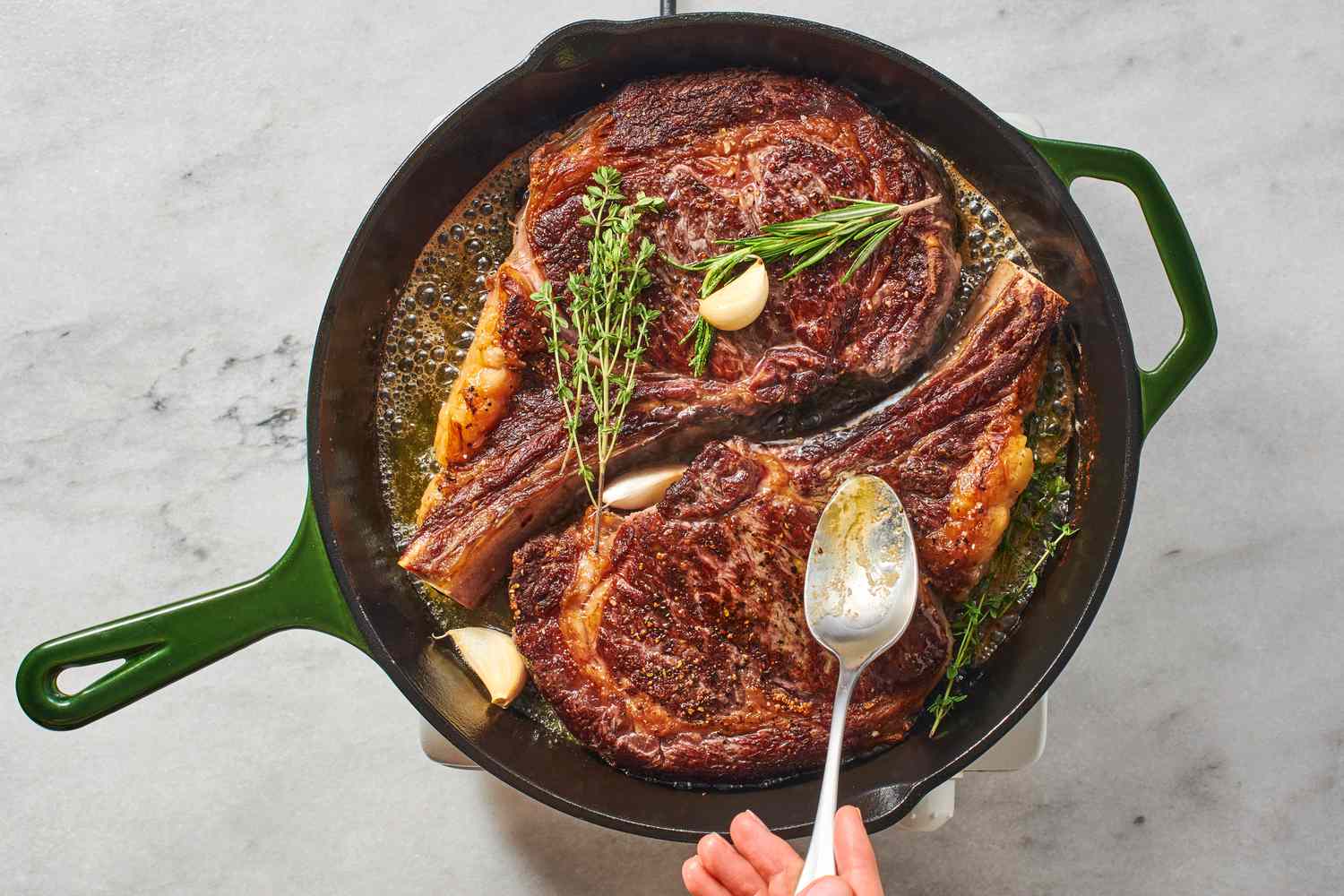 Dry-Aged Ribeye Steak with Garlic Butter