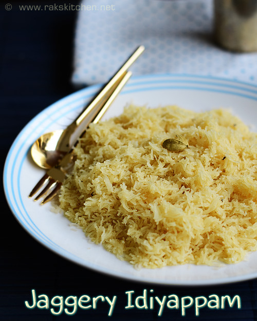 Steamed Idiyappam with Coconut Milk and Jaggery Syrup