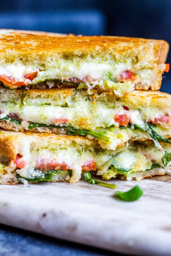 Pesto and Grilled Vegetable Sandwich with Goat Cheese Spread