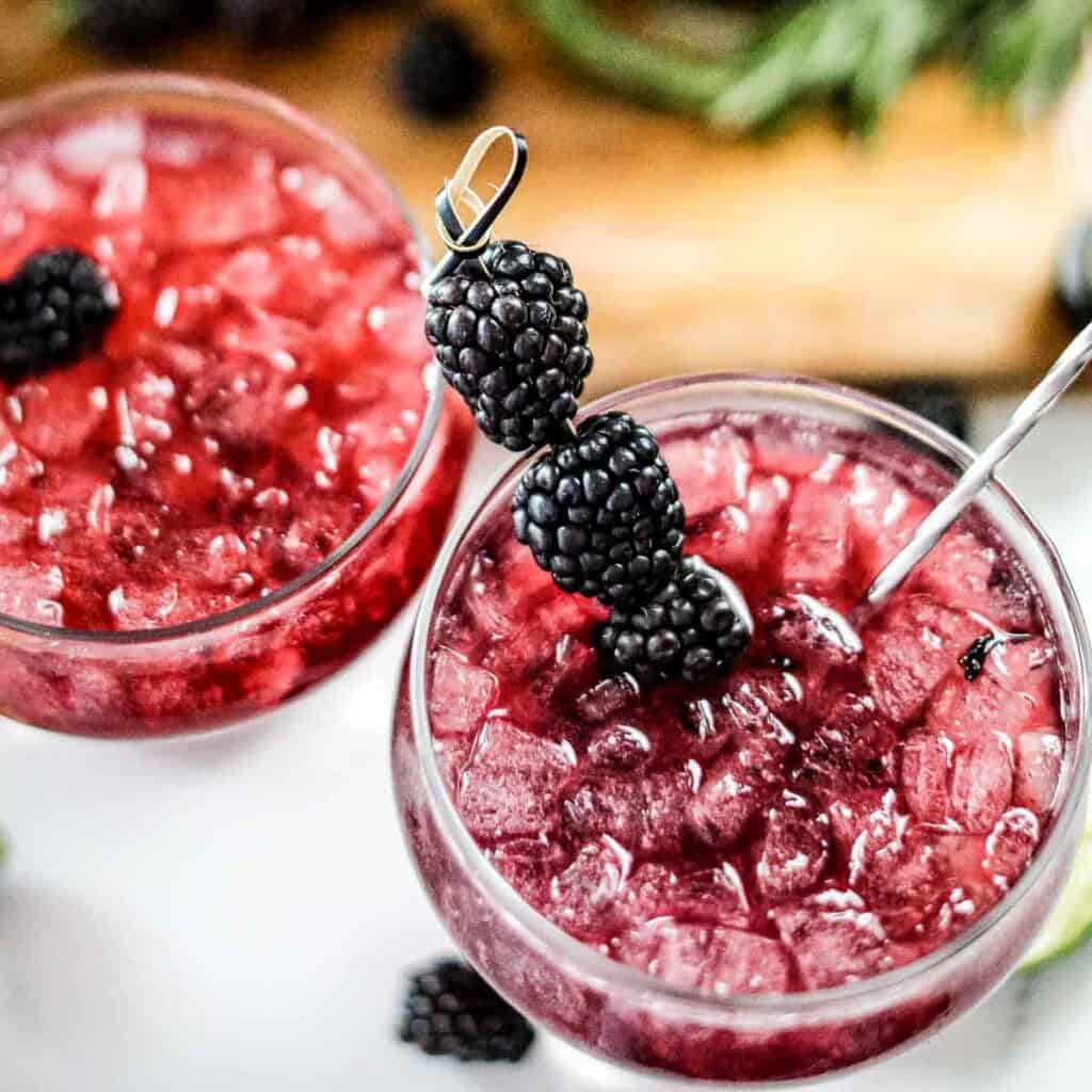 Blackberry Rosemary Gin Gimlet