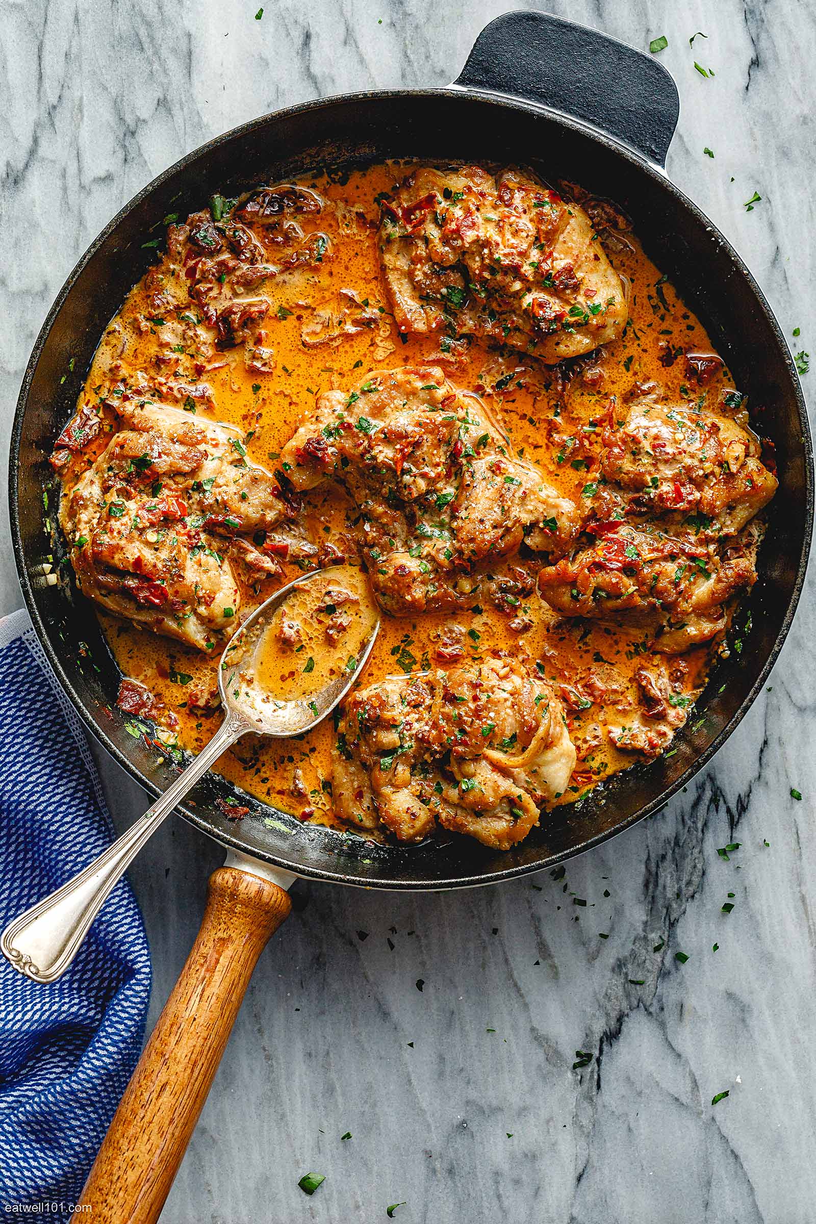 Pan-Seared Chicken Parmesan with Cashew Tomato Sauce