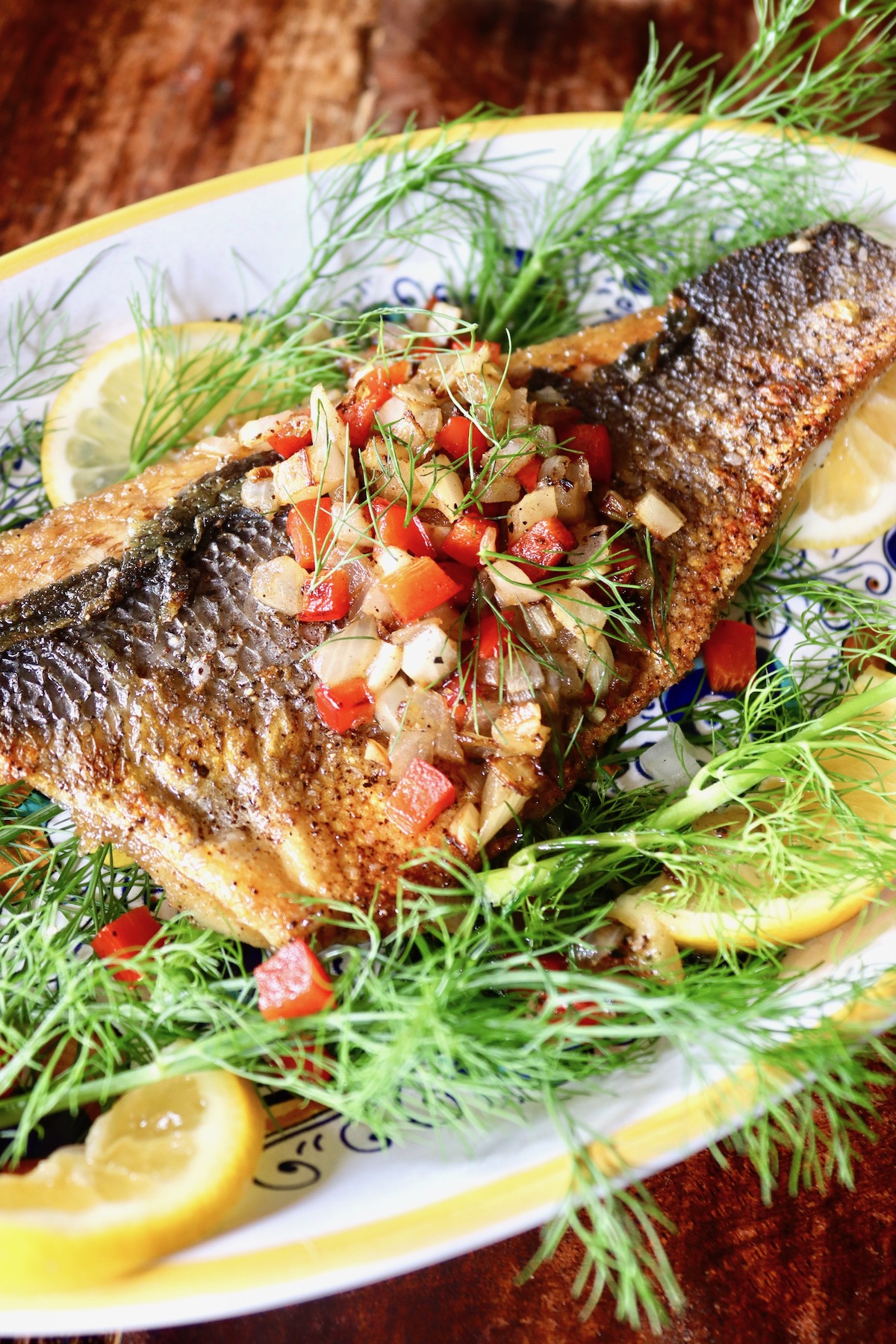 Pan-Seared Sea Bream with Fennel and Lemon Butter Sauce