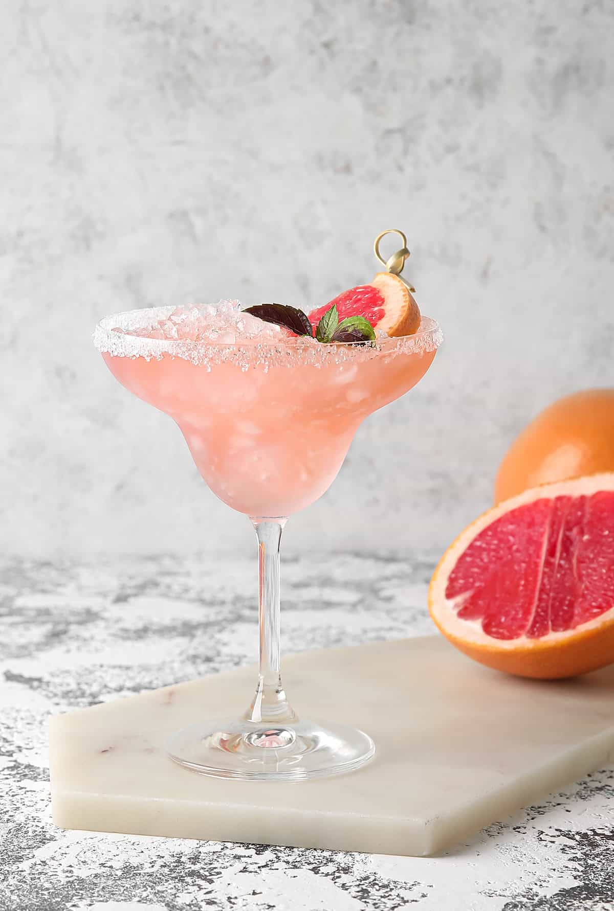 On the Rocks Grapefruit Margarita with Agave Nectar