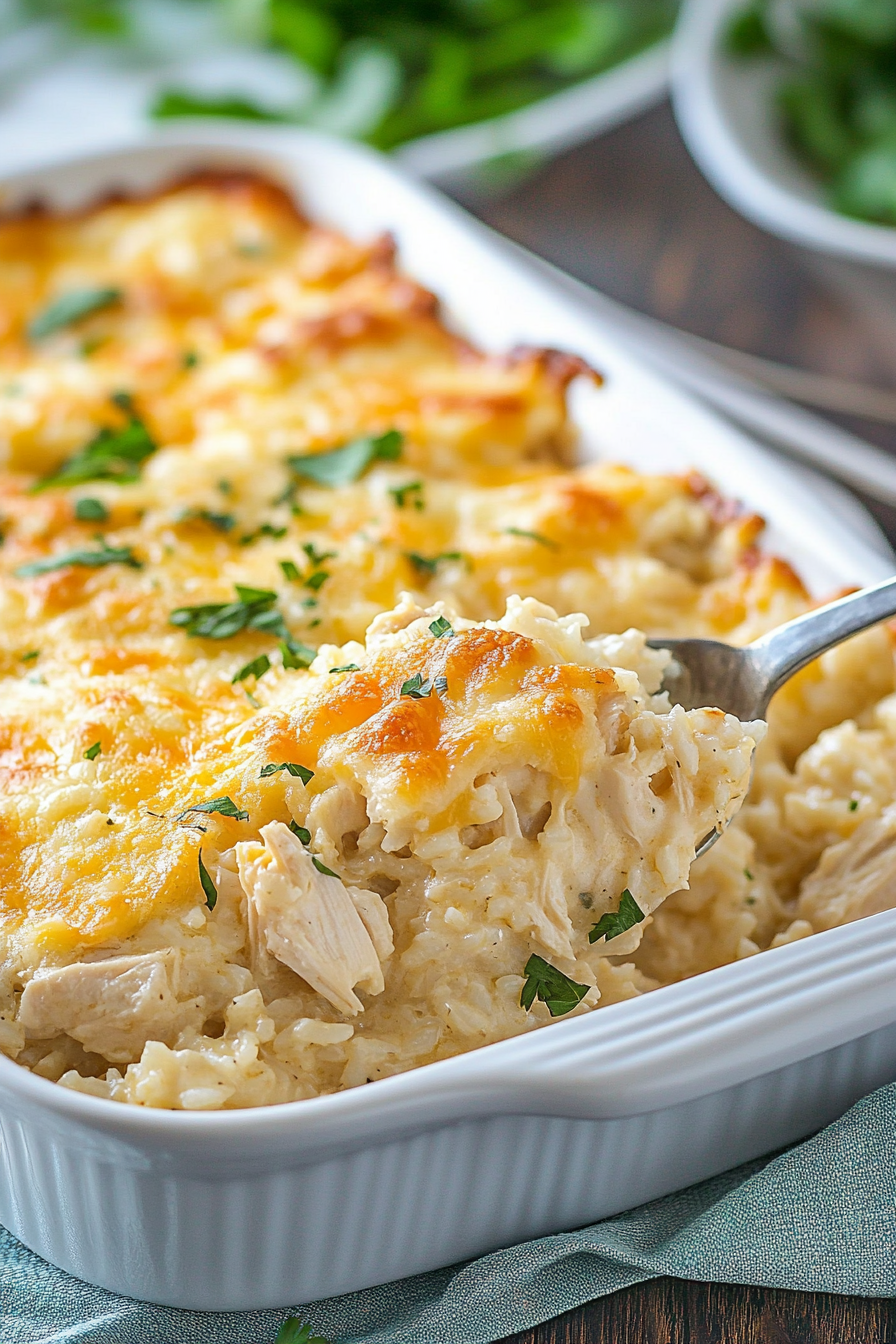 Half-Cooked Chicken and Rice Casserole