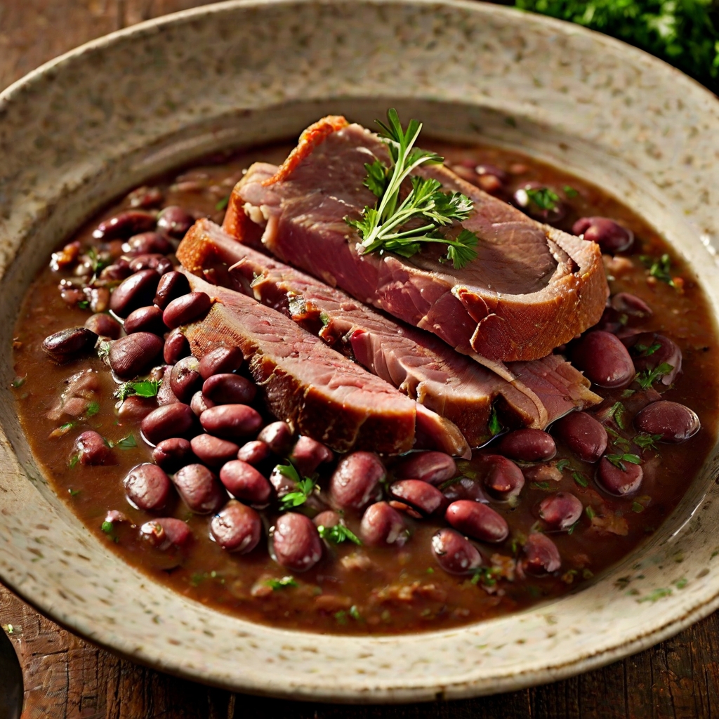 Spiced Red Beans Slow Cooker with Andouille and Smoked Ham Hock