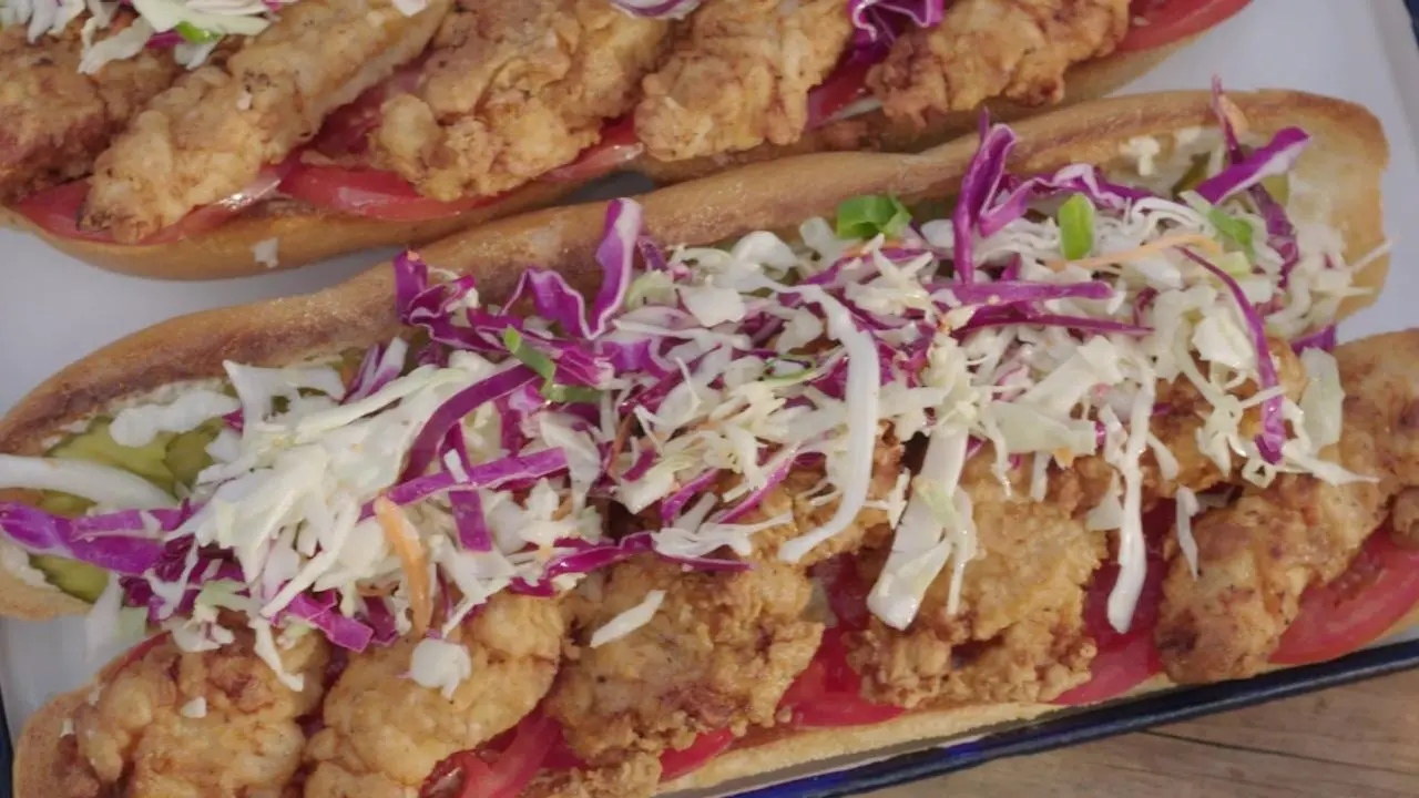 Spiced Chicken Po’Boy with Pickled Vegetables
