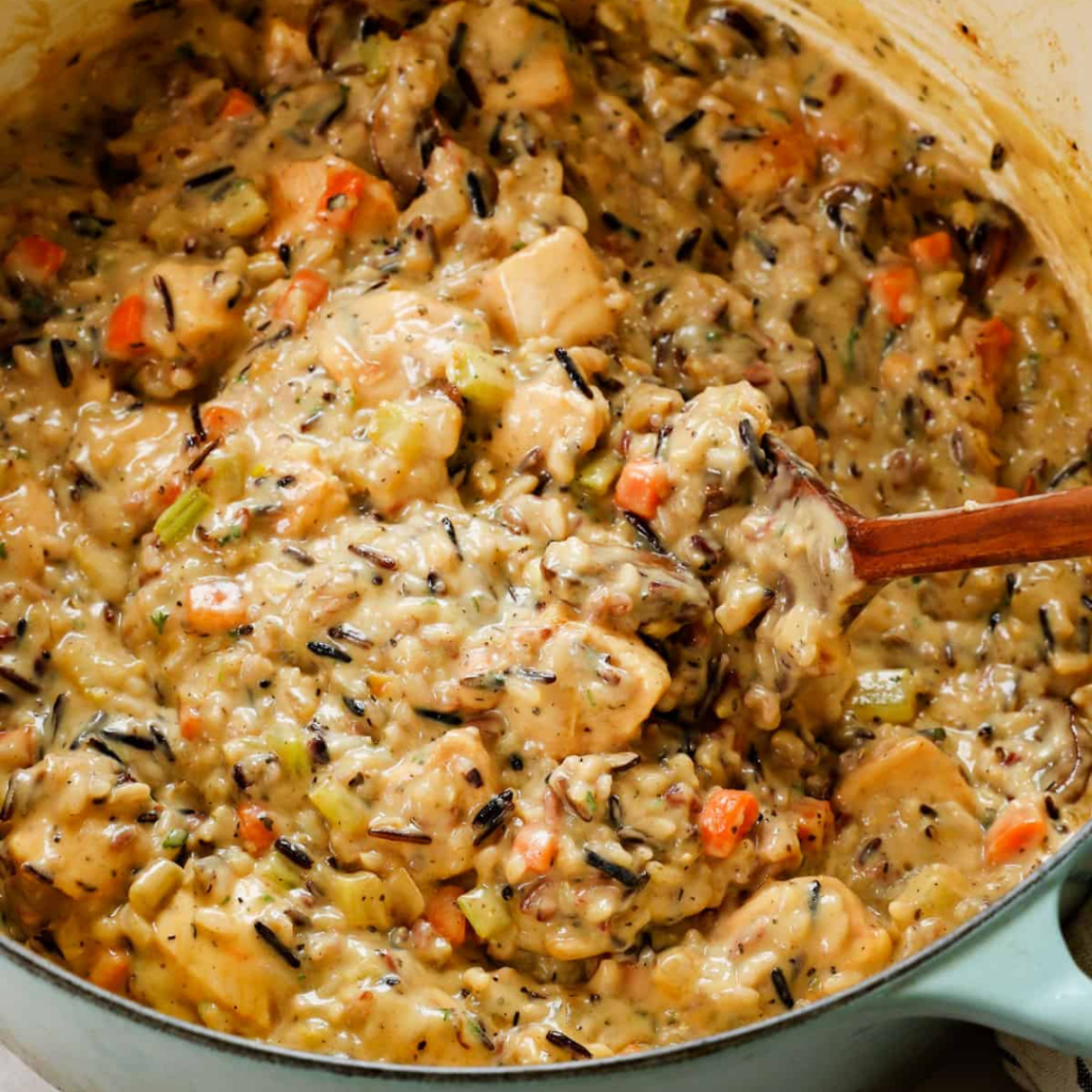 One-Pot Chicken and Wild Rice Stew with Root Vegetables