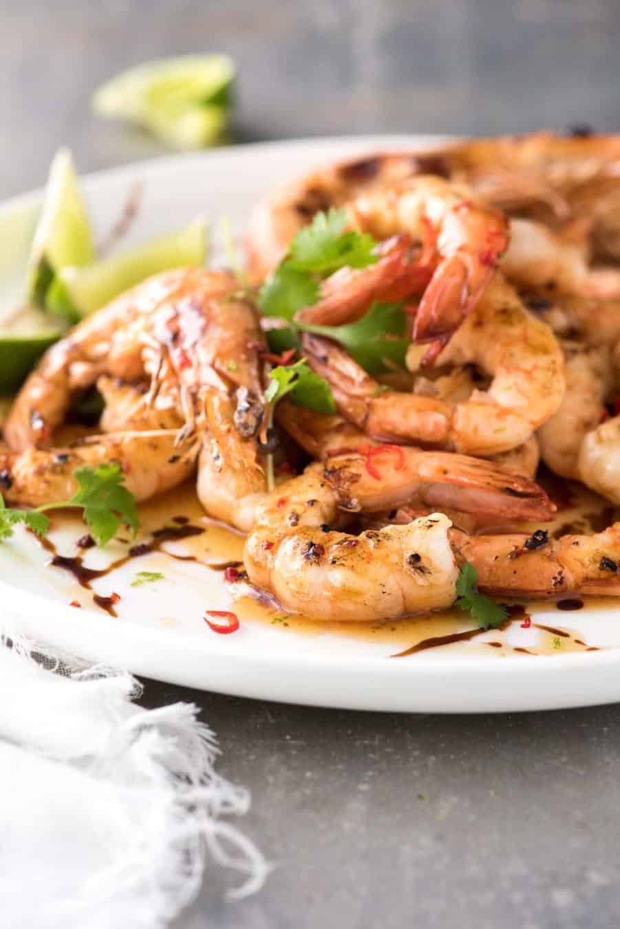 Wood-Fired Asian-Style Grilled Shrimp with Citrus Soy Glaze