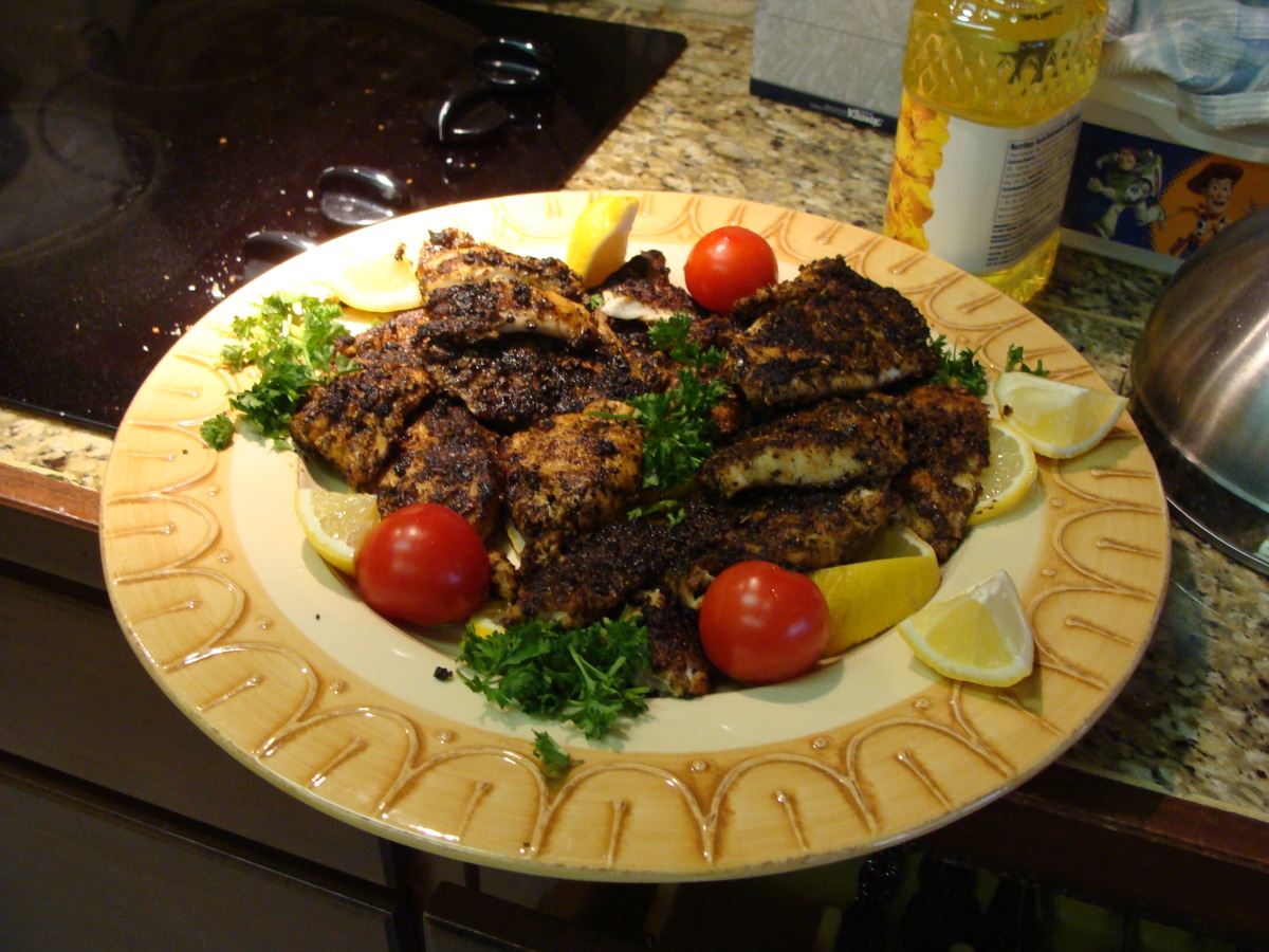 Wood-Fired Blackened Redfish with Creole Remoulade