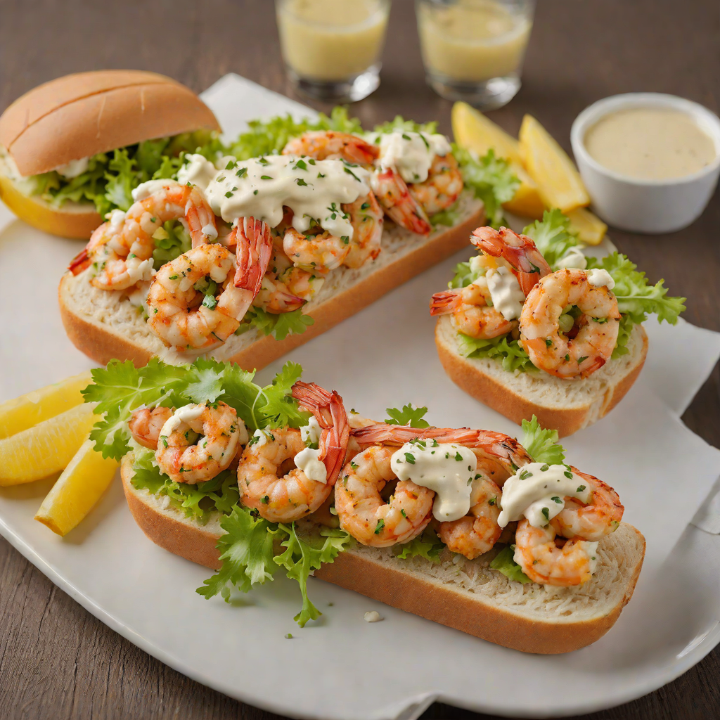 Wood-Fired Grilled Shrimp Po’Boy Sandwich with Remoulade