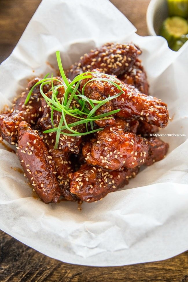 Double-Fried Korean Chicken with Spicy Soy Glaze