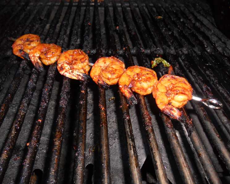 Wood-Grilled Gulf Shrimp with Asian Chili-Lime Glaze