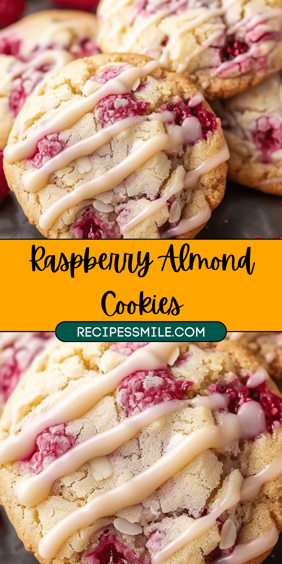 Cardamom-Spiced Raspberry Almond Cookies
