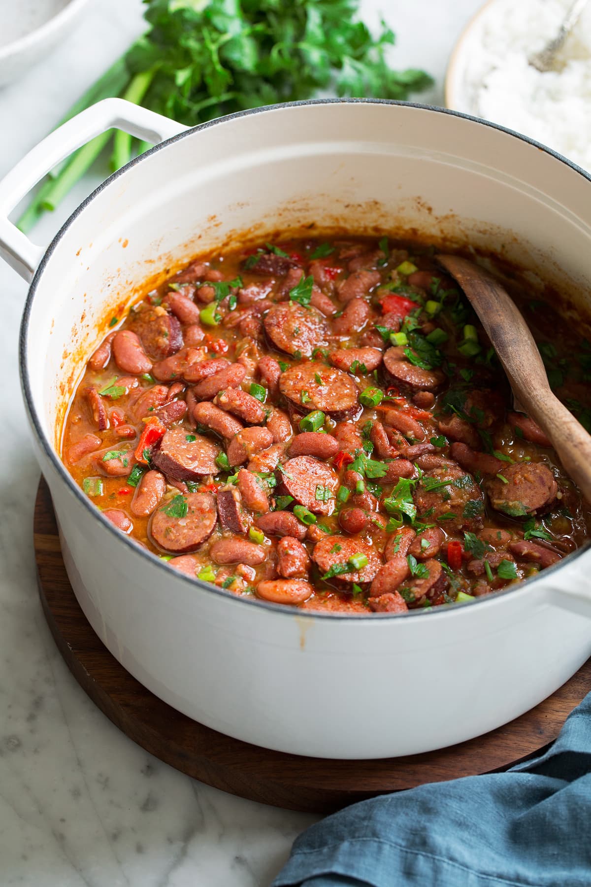 Creole-Spiced Red Beans and Rice with Andouille Sausage