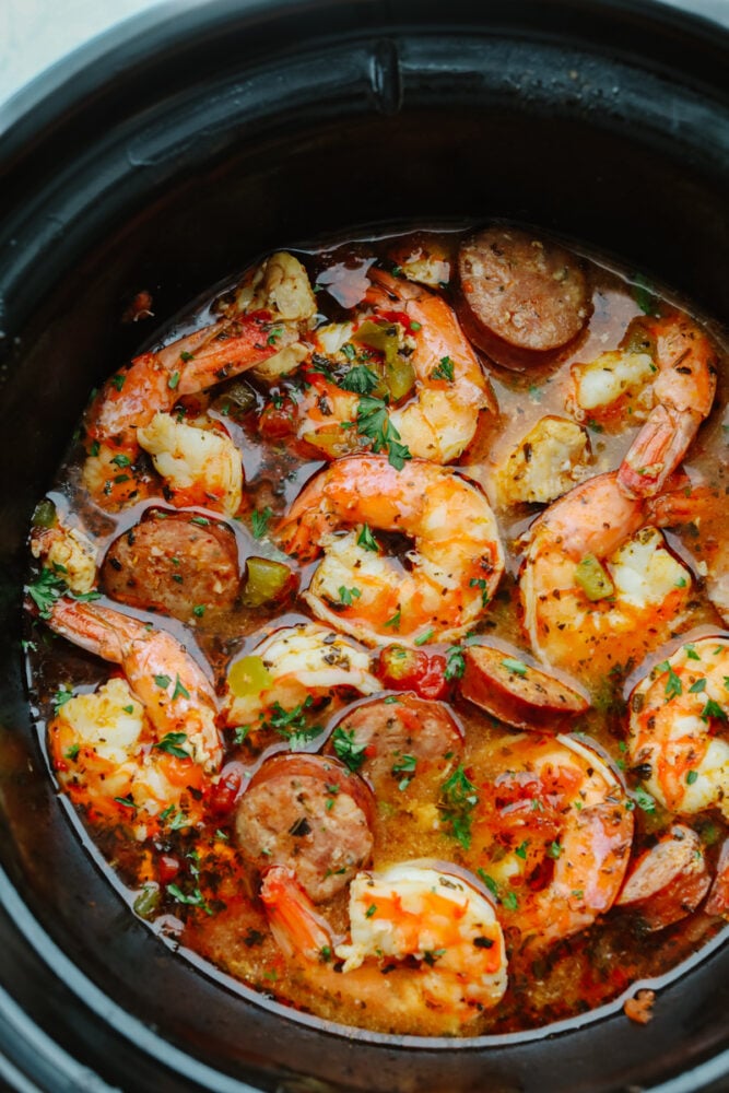 Slow-Cooked Cajun Jambalaya with Andouille Sausage and Shrimp