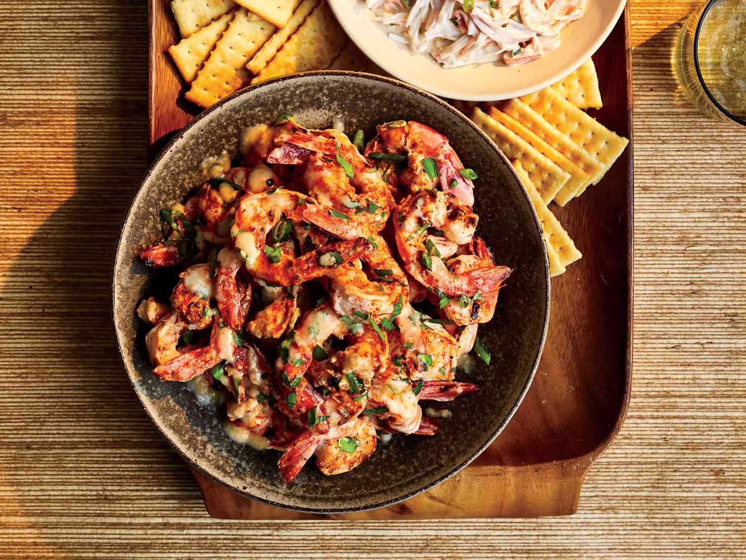 Wood-Fired Grilled Gulf Seafood Platter with Cajun Butter