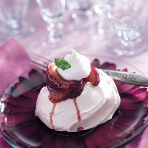 Macadamia and Davidson's Plum Pavlova with Citrus Cream