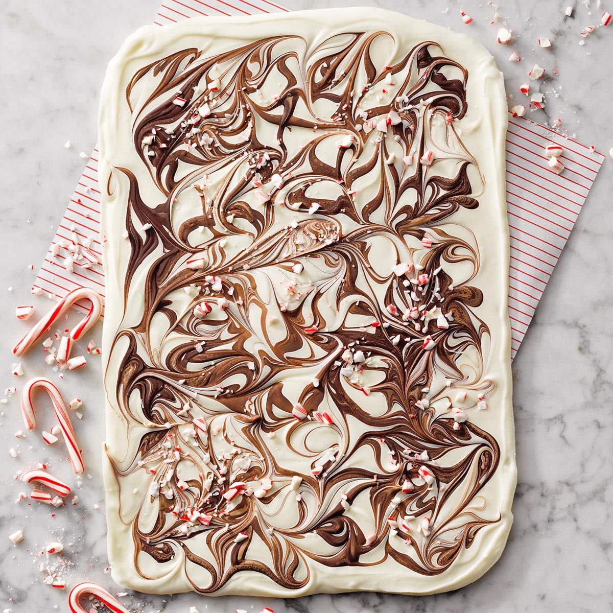 Snowflake-Inspired Peppermint White Chocolate Bark