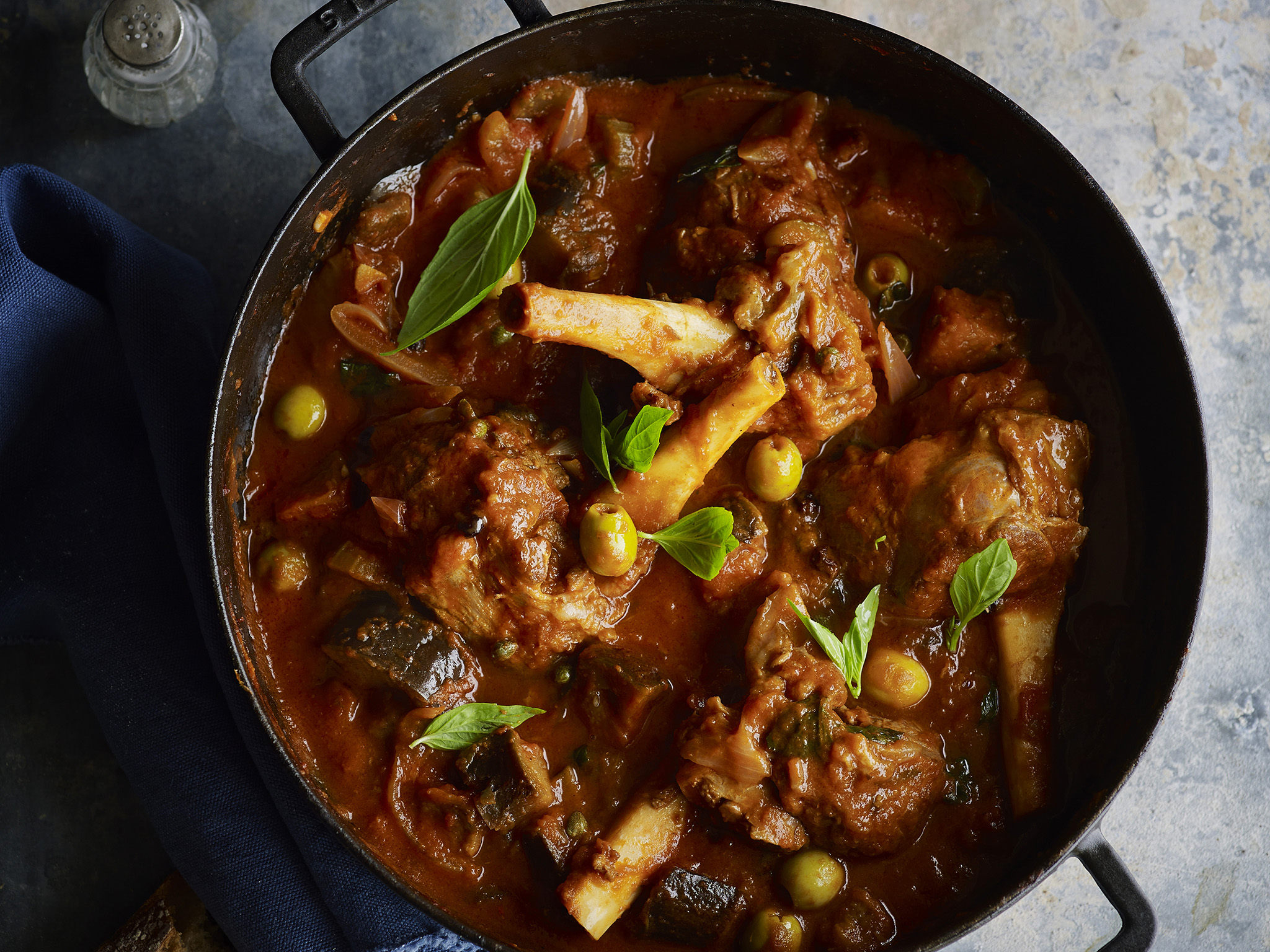 Slow-Cooked Lamb Stew with Eggplant and Cinnamon