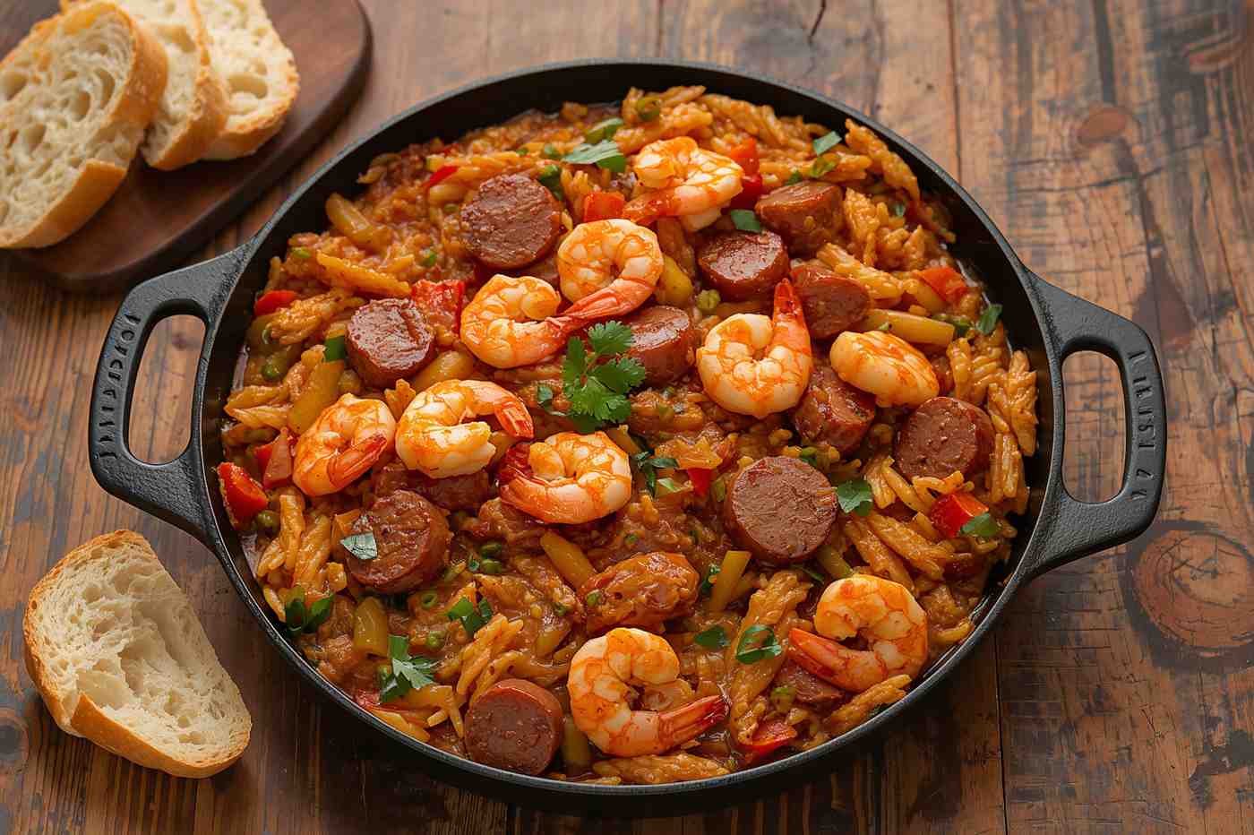 Slow-Simmered Creole Jambalaya with Andouille Sausage and Shrimp