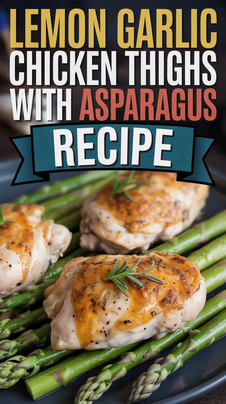 Crispy Lemon-Garlic Chicken Thighs with Asparagus