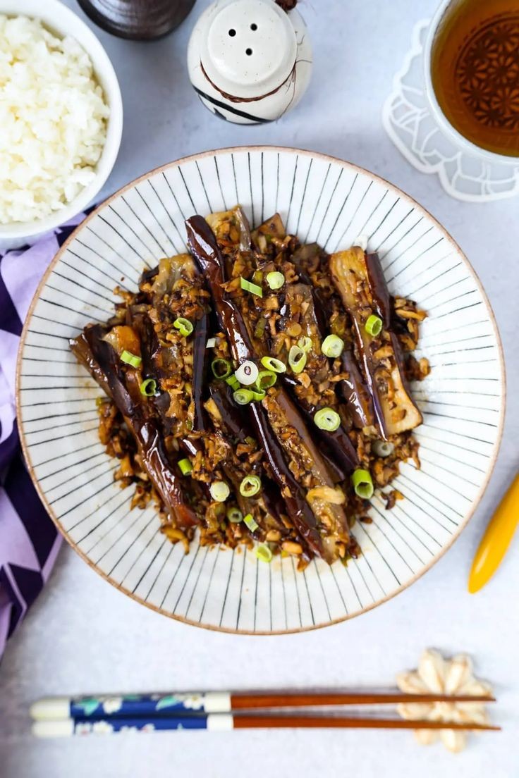 Ginger-Soy Marinated Grilled Eggplant Donburi