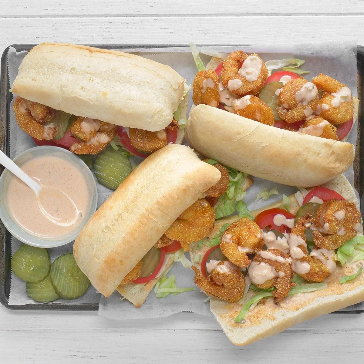 Cajun-Spiced Shrimp Po’Boy with Remoulade Dressing