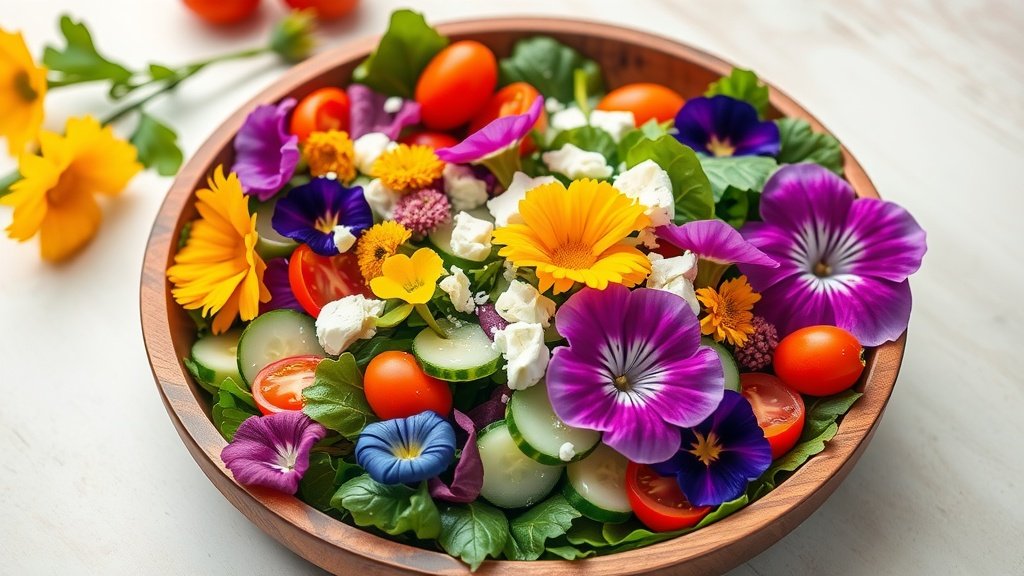 Edible Flower & Herb Garden Salad
